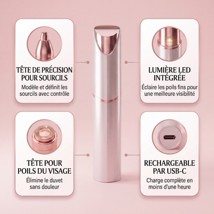 Epilateur visage et sourcils 2 en 1