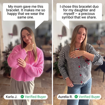 Mother-Daughter Heart Bracelets