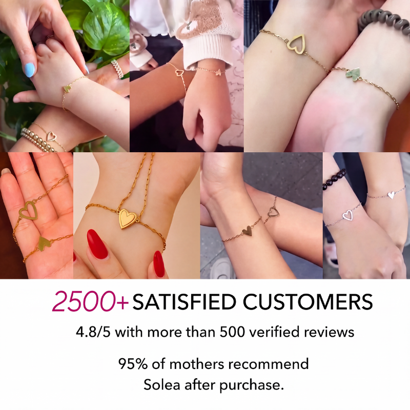 Mother-Daughter Heart Bracelets