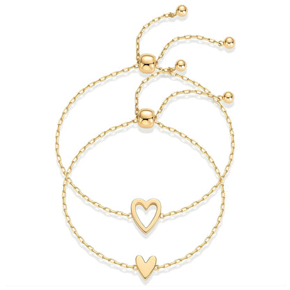 Mother-Daughter Heart Bracelets
