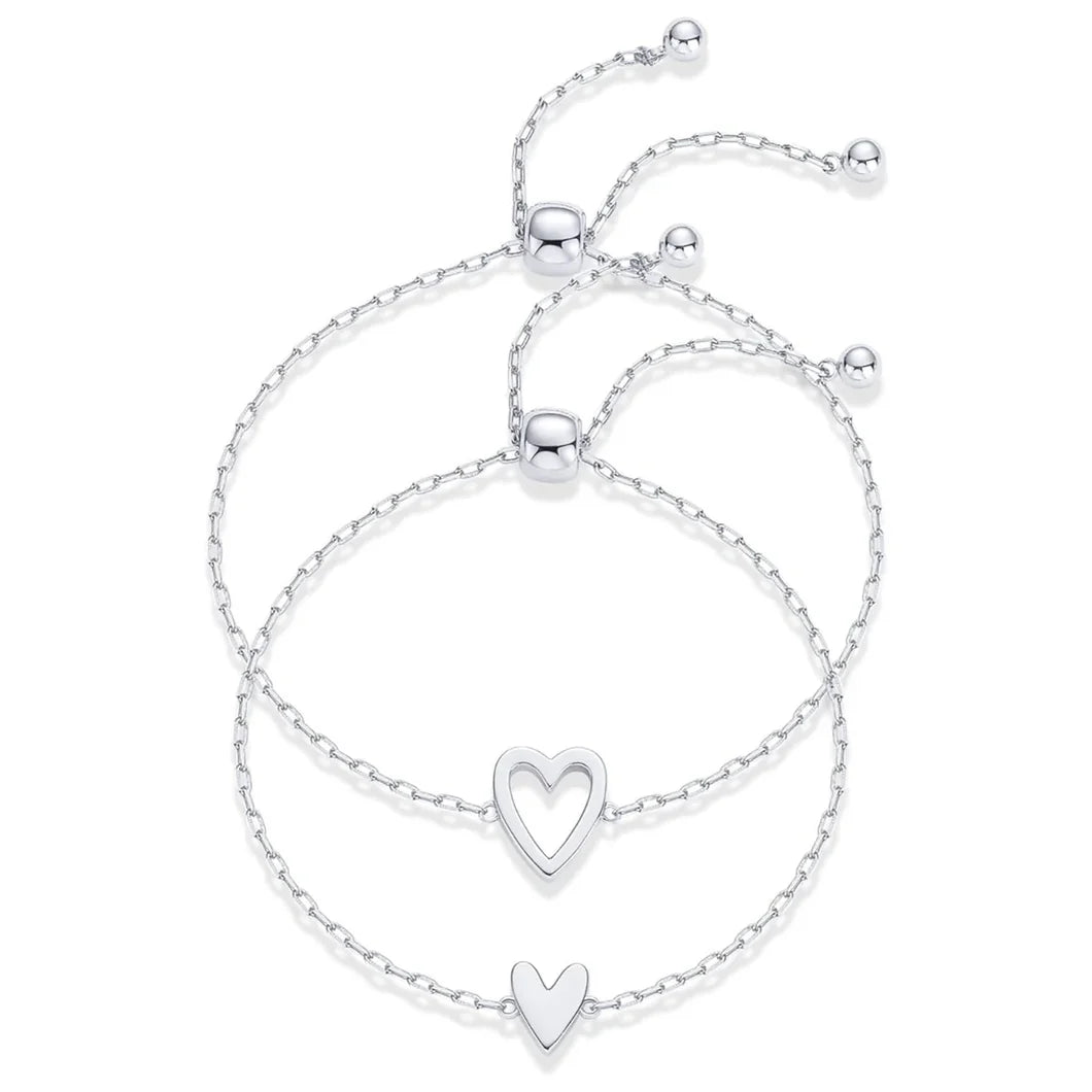 Mother-Daughter Heart Bracelets