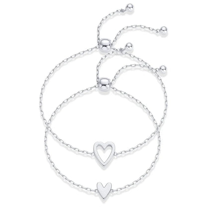 Mother-Daughter Heart Bracelets