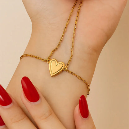 Mother-Daughter Heart Bracelets